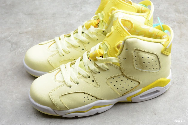 Cheap BK (gs) 6 dynamic retro 543390-800 floral yellow air jordan 1110